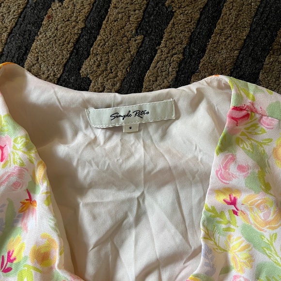 Floral Yellow Dress and Striped Blue Dress - Picture 2 of 5